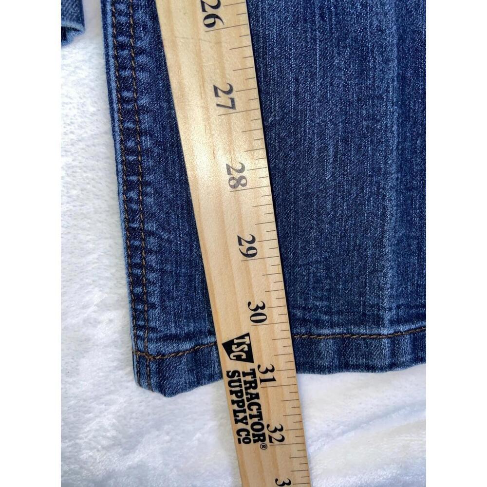 90s DKNY Soho Jeans Denim Boot Cut Mid Rise Dark Wash Blue Sz 4 31 x 31 - Picture 4 of 12